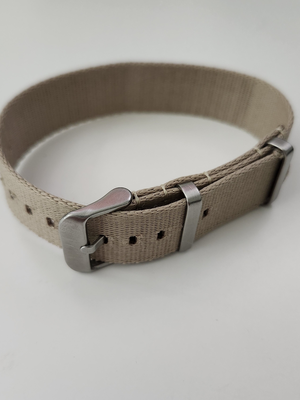 20mm Light Tan Single-pass Watch Strap Band